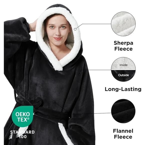 Fleece Blanket Robe - Picture 2 of 3